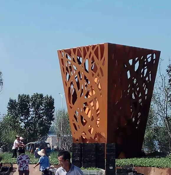 沿河耐候钢板雕塑